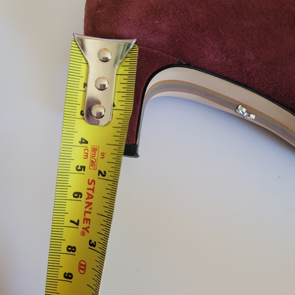 Gorgeous Sam Edelman Women's Heels Wine Purple Size 5.5 Upper Leather - Picture 4 of 6